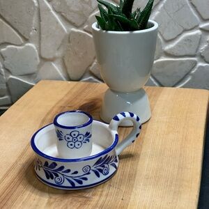 DELFT BLUE | Hand Painted Blue and White Chamber Candleholder